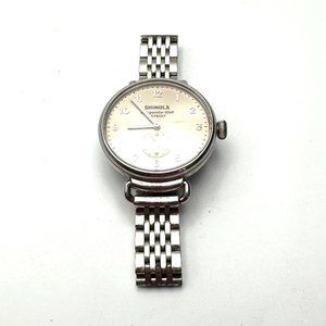 Shinola Canfield 38mm Pale Pink Bronze Dial Steel Watch— EUC